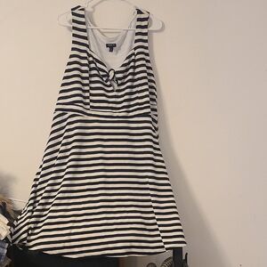 Torrid Black and White Striped Dress